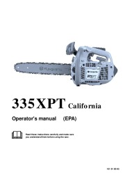 Husqvarna 335XPT Chainsaw Owners Manual page 1