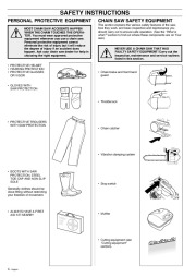 Husqvarna 335XPT Chainsaw Owners Manual, 2001,2002,2003,2004,2005 page 4