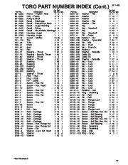 Toro 38054 521 Snowthrower Parts Catalog, 1996 page 17
