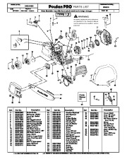 Poulan Pro PP4018 Chainsaw Parts List page 1