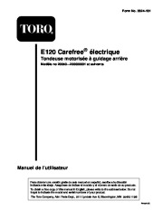 Toro 20050 Toro Carefree Recycler Electric Mower, E120 Manuel des Propriétaires, 2000 page 1
