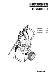 Kärcher G 2500 LT Gasoline Power High Pressure Washer Owners Manual page 1