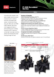 Toro P 220 Scrubber Series Sell Sheet Lores Catalog page 1