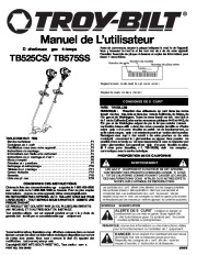 MTD Troy-Bilt TB525CS TB575SS 4 Cycle Gas Trimmer Owners Manual page 15