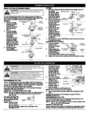 MTD Troy-Bilt TB525CS TB575SS 4 Cycle Gas Trimmer Owners Manual page 4