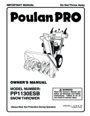 Poulan Pro Owners Manual, 2004 page 1