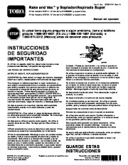 Toro 51617 Rake and Vac Blower/Vacuum Manual del Propietario, 2014 page 1