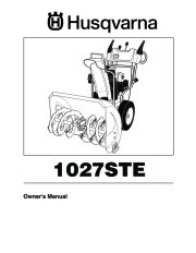 Husqvarna 1027STE Snow Blower Owners Manual, 2003,2004 page 1