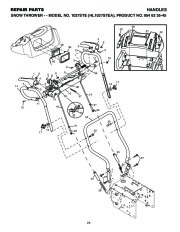 Husqvarna 1027STE Snow Blower Owners Manual, 2003,2004 page 24