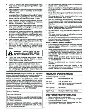 Husqvarna 1027STE Snow Blower Owners Manual, 2003,2004 page 3