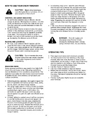  86.248463 Craftsman 46-inc 2 stage snow thrower tractor attachment Owners Manual page 16