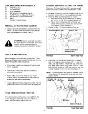  86.248463 Craftsman 46-inc 2 stage snow thrower tractor attachment Owners Manual page 6