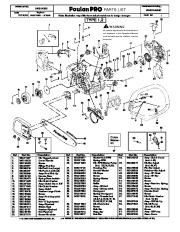 Poulan Pro PP4218VHD Chainsaw Parts List page 1