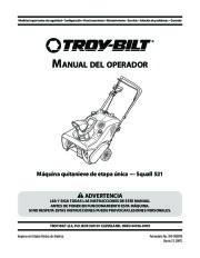 MTD Troy Bilt Squall 521 Snow Blower Owners Manual page 17