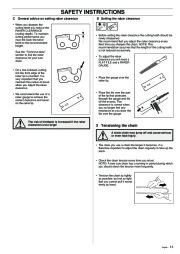 Husqvarna 357XP 359 Chainsaw Owners Manual, 2002,2003,2004,2005,2006 page 13