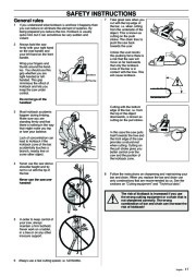 Husqvarna 357XP 359 Chainsaw Owners Manual, 2002,2003,2004,2005,2006 page 17