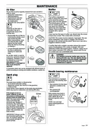 Husqvarna 357XP 359 Chainsaw Owners Manual, 2002,2003,2004,2005,2006 page 31