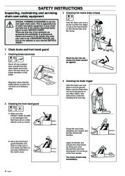 Husqvarna 357XP 359 Chainsaw Owners Manual, 2002,2003,2004,2005,2006 page 8