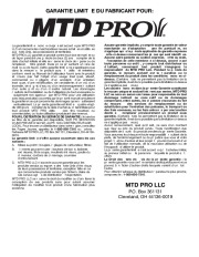 MTD Pro H70SS 4 Cycle Trimmer Lawn Mower Owners Manual page 16