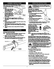 MTD Pro H70SS 4 Cycle Trimmer Lawn Mower Owners Manual page 4