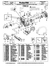 2006 Poulan Pro PPB4018 Chainsaw Parts List page 1