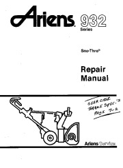 Ariens Sno Thro 932 Series Snow Blower Repair Manual page 1