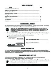 MTD White Outdoor Snow Boss 721 Snow Blower Owners Manual page 2
