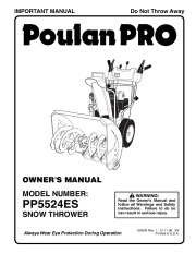 Poulan Pro Owners Manual, 2006 page 1