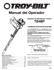 MTD Troy-Bilt TB4BP 4 Cycle Backpack Blower Owners Manual page 37