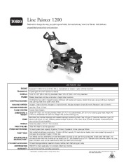 Toro Line Painter 1200 Destined Change Line Painter 1200 Delivers Specs page 1