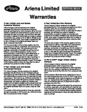 Ariens Sno Thro 926016 17 21 22 23 926500 1 ST DLE DLET Snow Blower Owners Manual page 34