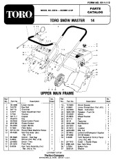Toro 38014 Snow Master 14 Owners Manual, 1978 page 1