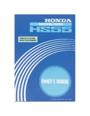 Honda HS55 Snow Blower Owners Manual page 1