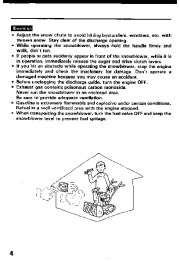 Honda HS55 Snow Blower Owners Manual page 5