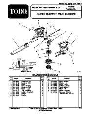 Toro 51557 Super Blower Vac Parts Catalog, 1997 page 1
