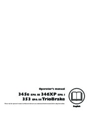 Husqvarna 345e 346XP 353 TrioBrake Chainsaw Owners Manual page 1