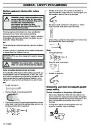 Husqvarna 345e 346XP 353 TrioBrake Chainsaw Owners Manual, 2001,2002,2003,2004,2005,2006,2007,2008,2009 page 12