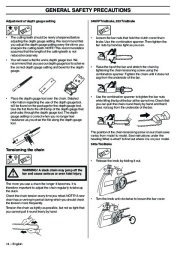 Husqvarna 345e 346XP 353 TrioBrake Chainsaw Owners Manual, 2001,2002,2003,2004,2005,2006,2007,2008,2009 page 14