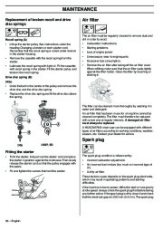 Husqvarna 345e 346XP 353 TrioBrake Chainsaw Owners Manual, 2001,2002,2003,2004,2005,2006,2007,2008,2009 page 36