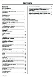 Husqvarna 345e 346XP 353 TrioBrake Chainsaw Owners Manual, 2001,2002,2003,2004,2005,2006,2007,2008,2009 page 4