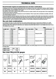 Husqvarna 345e 346XP 353 TrioBrake Chainsaw Owners Manual, 2001,2002,2003,2004,2005,2006,2007,2008,2009 page 41