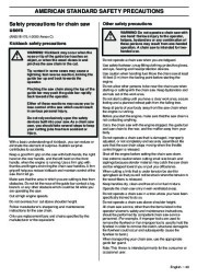 Husqvarna 345e 346XP 353 TrioBrake Chainsaw Owners Manual, 2001,2002,2003,2004,2005,2006,2007,2008,2009 page 43