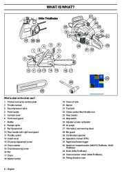 Husqvarna 345e 346XP 353 TrioBrake Chainsaw Owners Manual, 2001,2002,2003,2004,2005,2006,2007,2008,2009 page 6