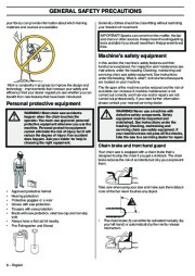 Husqvarna 345e 346XP 353 TrioBrake Chainsaw Owners Manual, 2001,2002,2003,2004,2005,2006,2007,2008,2009 page 8