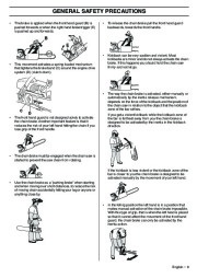 Husqvarna 345e 346XP 353 TrioBrake Chainsaw Owners Manual, 2001,2002,2003,2004,2005,2006,2007,2008,2009 page 9