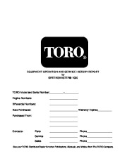 Toro 96889SL Rev A Service Manual Greensmaster 1000 1600 Preface Publication page 13