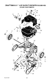  536.881400 Craftsman 21-Inch Snow Thrower Single Stage Auger Propelled Owners Manual page 28