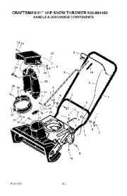  536.881400 Craftsman 21-Inch Snow Thrower Single Stage Auger Propelled Owners Manual page 32