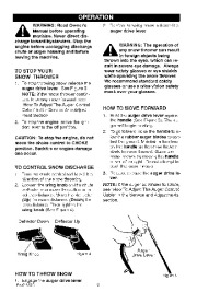  536.881400 Craftsman 21-Inch Snow Thrower Single Stage Auger Propelled Owners Manual page 9