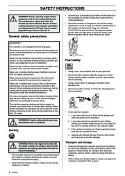 Husqvarna 324L 324LD X-Series Chainsaw Owners Manual, 2004 page 8